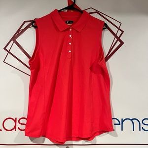 Women's NWT Greg Norman Play Dry Brand Sleeveless Golf Polo Size XL